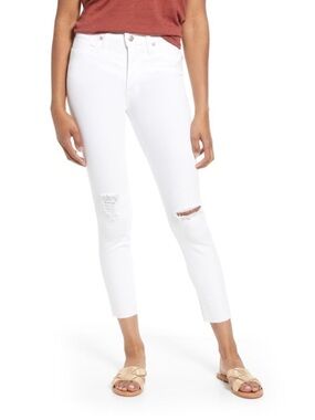 NWOT Madewell White 9” High Rise Skinny Crop Jeans